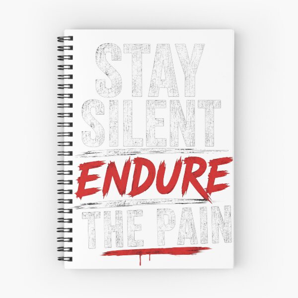 Item preview, Stay Silent Endure the Pain – Emotional Typography Quote Design designed and sold by Saraisha Studio.