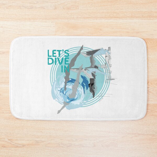Item preview, Let's Dive In TEAL designed and sold by Grafickilli.