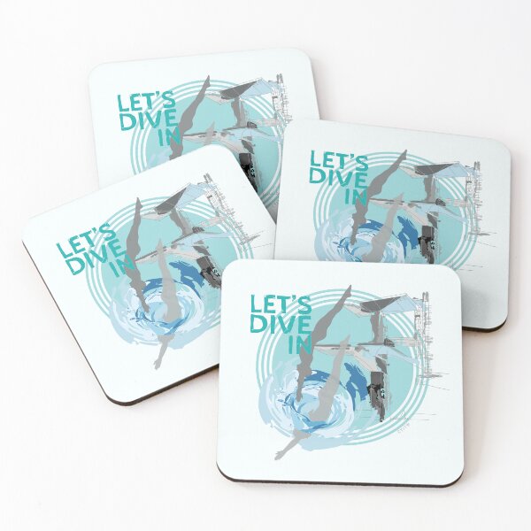 Item preview, Let's Dive In TEAL designed and sold by Grafickilli.