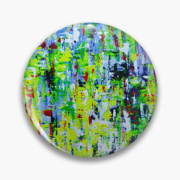 Item preview, Neon Skyline – Blue & Lime Abstract Cityscape designed and sold by Ingorgia Studio.