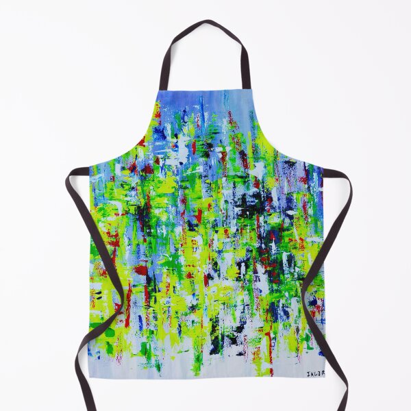 Item preview, Neon Skyline – Blue & Lime Abstract Cityscape designed and sold by Ingorgia Studio.