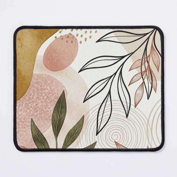Item preview, Abstract blooms Wall Art – Modern Botanical Print, Mid Century Modern Decor, Boho Tropical Illustration, Earth Tone Geometric Artwork, Contemporary Home Poster designed and sold by Zaitmiprints.