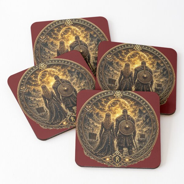 Item preview, Golden Fantasy Warrior Couple Emblem designed and sold by WarriorVision.