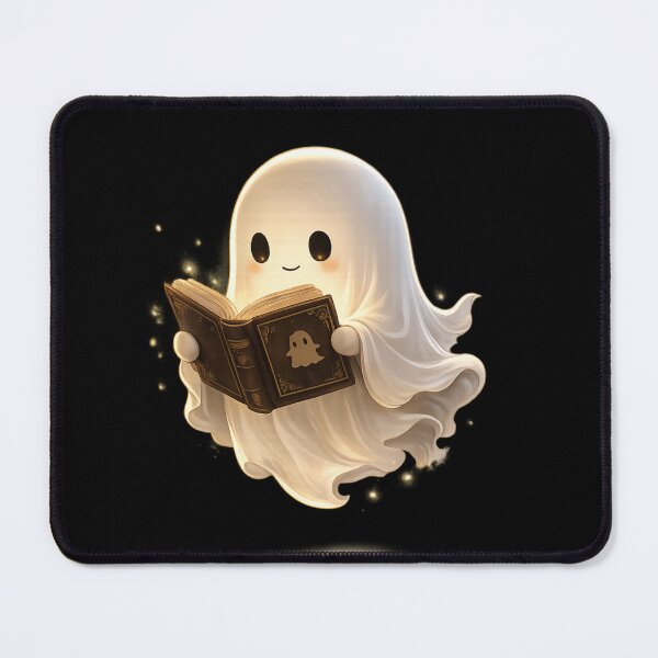 Item preview, Cozy Ghost Reader – Cute Book Lover Aesthetic Illustration designed and sold by BlackBoneArt.