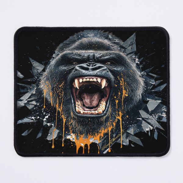 Item preview, Angry Gorilla Roar Ink Splatter Art designed and sold by KingofHearts25.