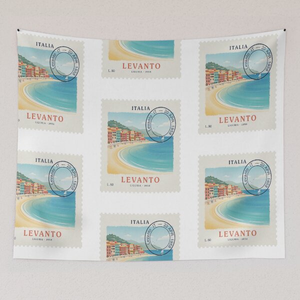 Item preview, Levanto Italy Ligurian Coast Postage Stamp Travel Sticker designed and sold by stickercuffs.