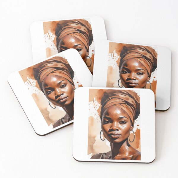 Item preview, Art - Portrait of a Black Woman, Afro-Modern Aesthetic designed and sold by AnimeShin.