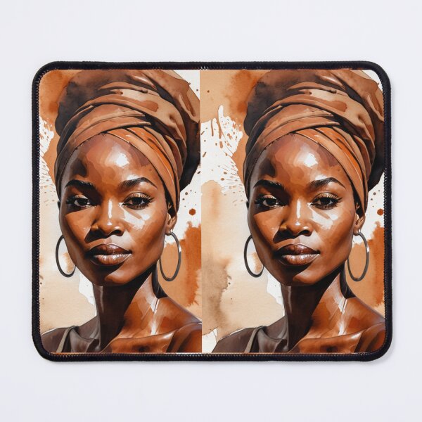 Item preview, Art - Portrait of a Black Woman, Afro-Modern Aesthetic designed and sold by AnimeShin.