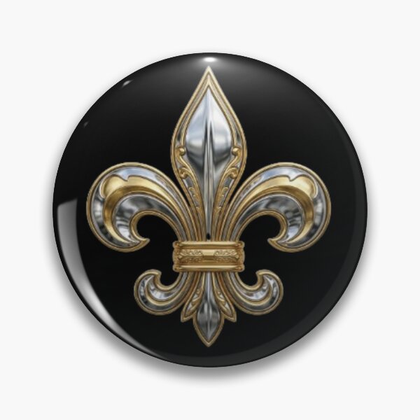 Item preview, Fleur De Lys 3D Metal Chrome Silver Gold Metallic Emblem Design designed and sold by ProjectNoah.