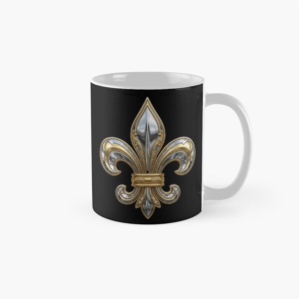 Item preview, Fleur De Lys 3D Metal Chrome Silver Gold Metallic Emblem Design designed and sold by ProjectNoah.