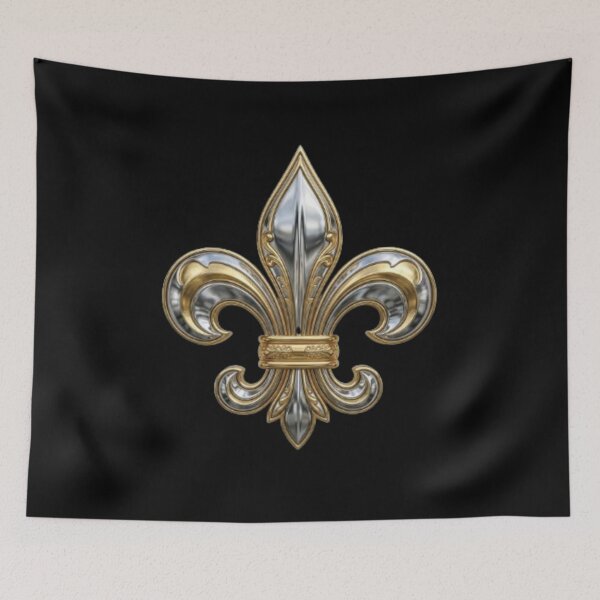 Item preview, Fleur De Lys 3D Metal Chrome Silver Gold Metallic Emblem Design designed and sold by ProjectNoah.