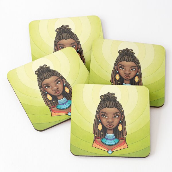 Item preview, Queen Portrait with Turquoise Jewelry designed and sold by Jade AMORY.