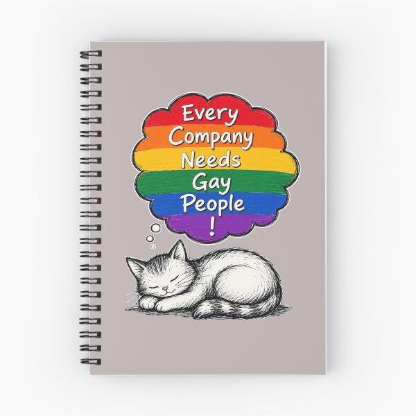 Item preview, Funny Gay Cat | Every Company Needs Gay People | LGBTQ+ Pride Cat Illustration designed and sold by Ginastle26.