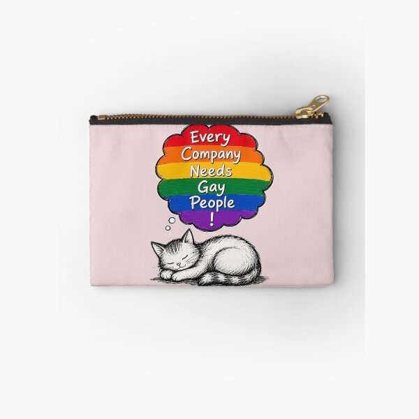 Item preview, Funny Gay Cat | Every Company Needs Gay People | LGBTQ+ Pride Cat Illustration designed and sold by Ginastle26.