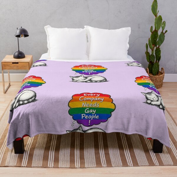 Item preview, Funny Gay Cat | Every Company Needs Gay People | LGBTQ+ Pride Cat Illustration designed and sold by Ginastle26.