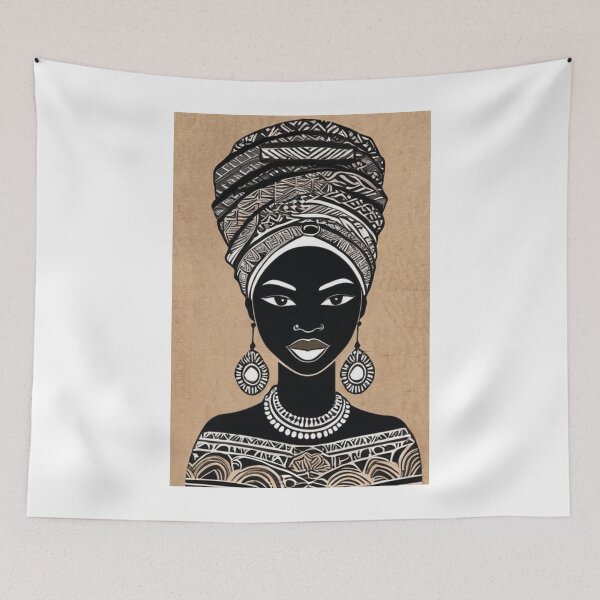 Item preview, Art - Portrait of an African Woman, Afro-Bohemian Influence designed and sold by AnimeShin.