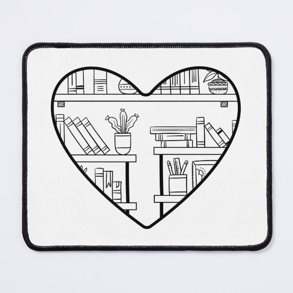 Item preview, Womens Bookshelf Heart Funny Reading Graphic Gift designed and sold by ScienceCorner.