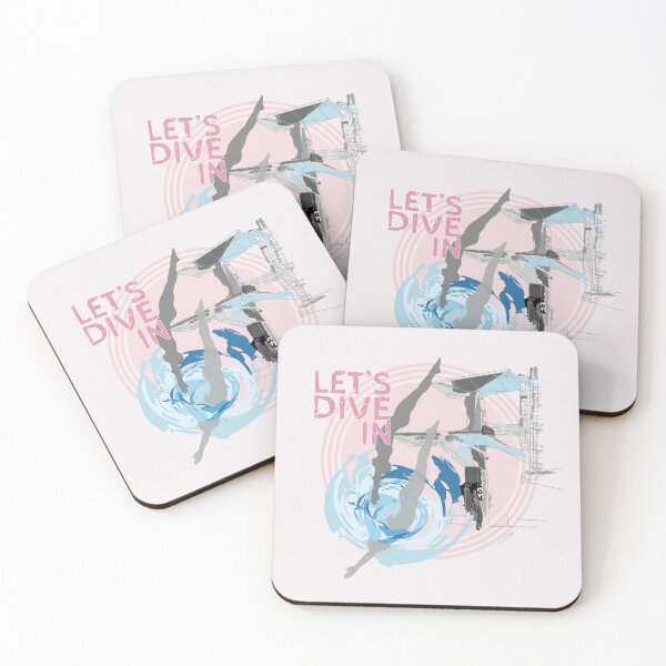 Item preview, Let's Dive In PINK designed and sold by Grafickilli.