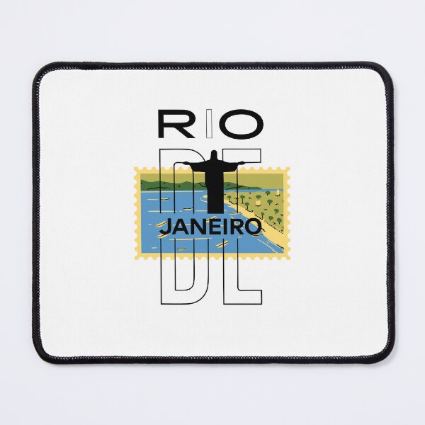 Item preview, Rio de Janeiro Travel Poster – Modern Minimalist Brazil Wall Art | Christ the Redeemer Vintage Stamp Design designed and sold by ElartedeNoel.