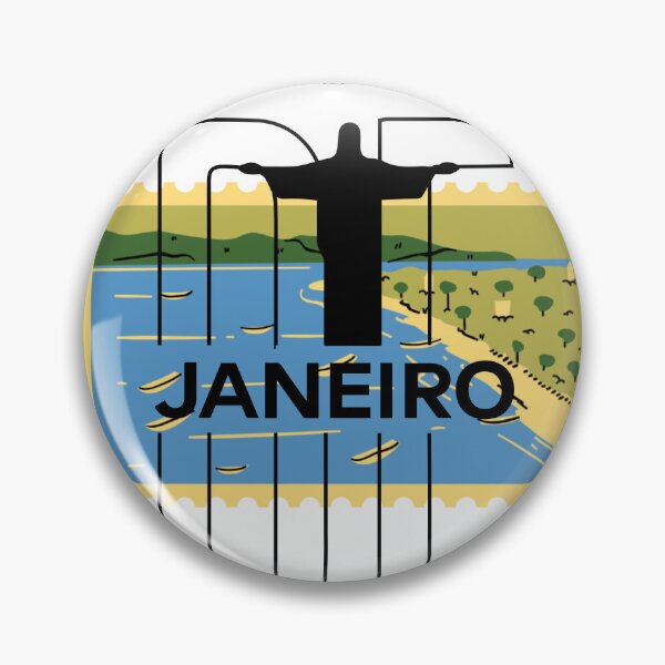 Item preview, Rio de Janeiro Travel Poster – Modern Minimalist Brazil Wall Art | Christ the Redeemer Vintage Stamp Design designed and sold by ElartedeNoel.