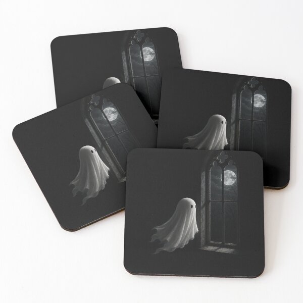Item preview, Moonlit Ghost at the Gothic Window – Dark Cozy Aesthetic designed and sold by BlackBoneArt.
