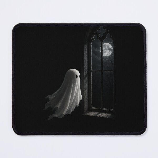 Item preview, Moonlit Ghost at the Gothic Window – Dark Cozy Aesthetic designed and sold by BlackBoneArt.