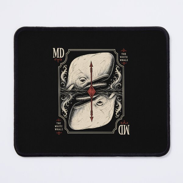 Item preview, Moby Dick Playing Card White Whale Mirror Engraving Art designed and sold by Fenay Designs.