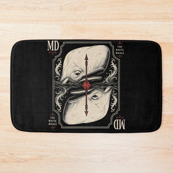 Item preview, Moby Dick Playing Card White Whale Mirror Engraving Art designed and sold by Fenay Designs.