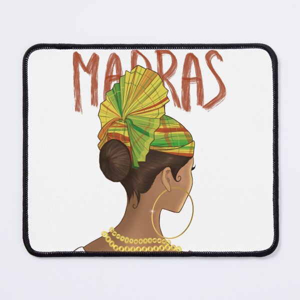 Item preview, West Indian woman dressed in a traditional madras headdress designed and sold by STRID.ART.