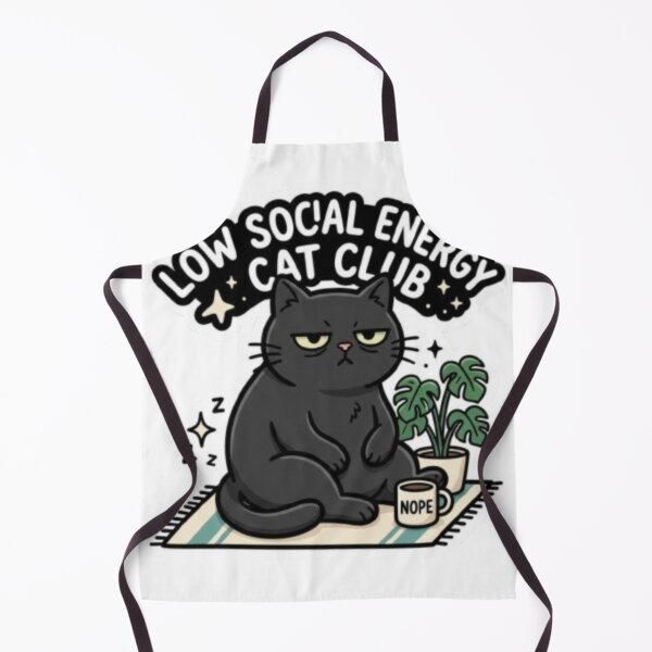 Item preview, Low Social Energy Cat Club designed and sold by shop bst.