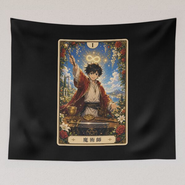 Item preview, Tarot card the magician in anime style designed and sold by ProjecTees.