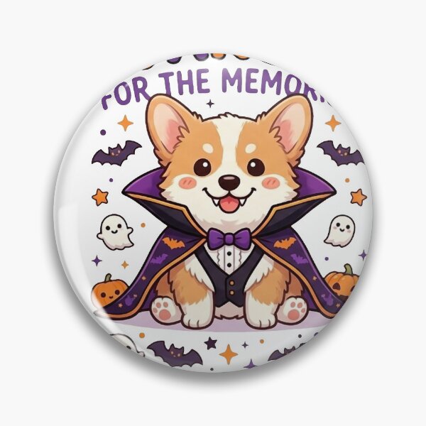 Item preview, Funny Corgi Vampire Halloween Shirt, Fangs for the Memories Corgi Tee, Cute Corgi Halloween Gift for Dog Lovers designed and sold by Wearable Canvas...