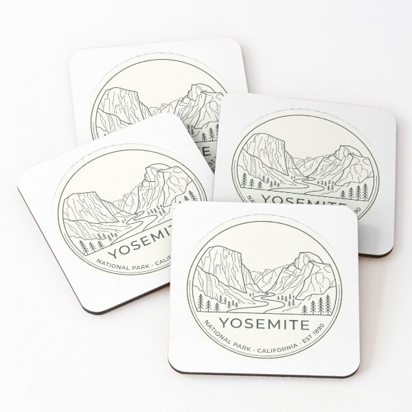 Item preview, Yosemite National Park Minimalist Line Art Badge  designed and sold by Modefissi.