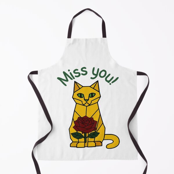 Item preview, Miss You Geometric Cat With Rose Cute Tee designed and sold by Inka Moon Design.
