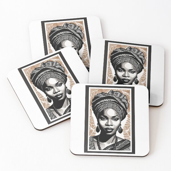 Item preview, Art - Stylized Black Woman, Afro-Bohemian Aesthetic designed and sold by AnimeShin.