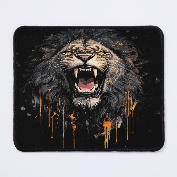 Item preview, Snarling Tiger Fangs Ink Splatter Art designed and sold by KingofHearts25.