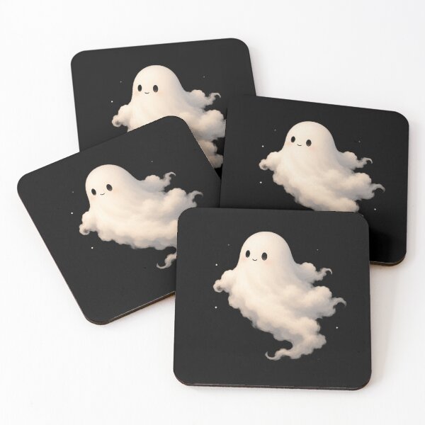 Item preview, Dreamy Cloud Ghost – Cute Floating Spirit Illustration designed and sold by BlackBoneArt.