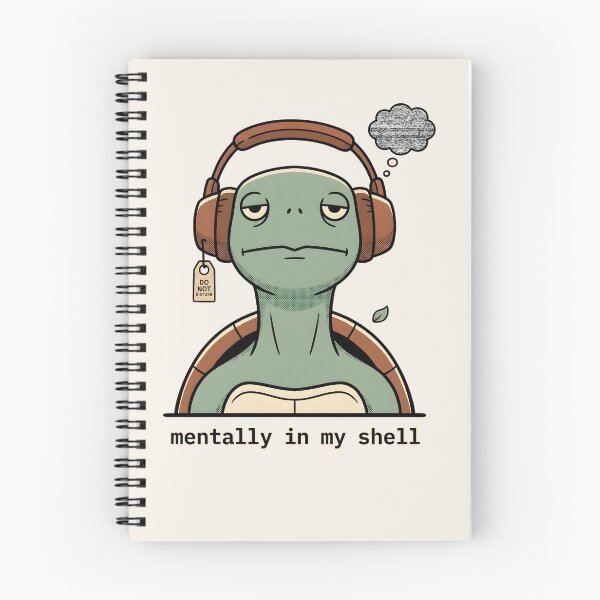Item preview, Mentally In My Shell - Avoidant Turtle | Burnout Meme Design designed and sold by BeanToePets.