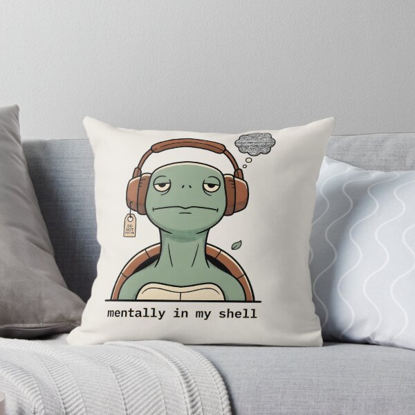 Item preview, Mentally In My Shell - Avoidant Turtle | Burnout Meme Design designed and sold by BeanToePets.