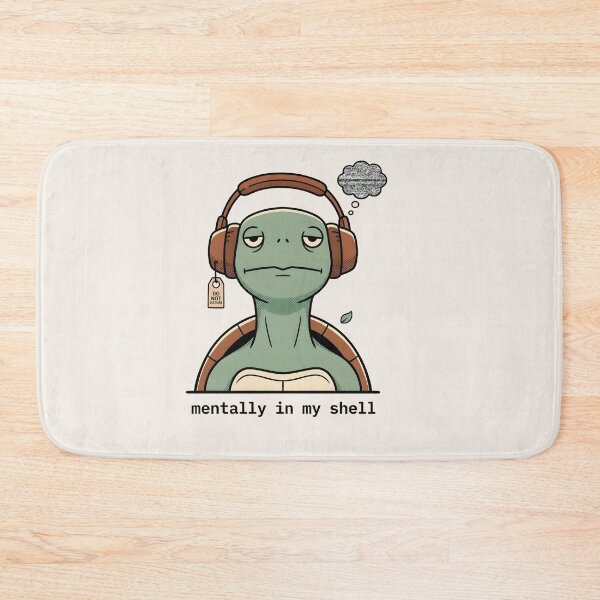 Item preview, Mentally In My Shell - Avoidant Turtle | Burnout Meme Design designed and sold by BeanToePets.