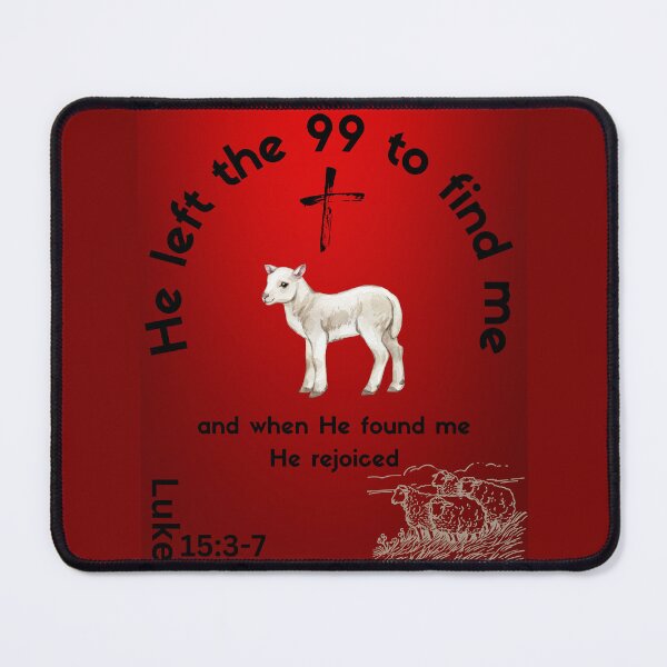 Item preview, He Left the 99 to Find Me Christian Lamb Scripture Design | Luke 15:3-7 designed and sold by JupiterLemons.