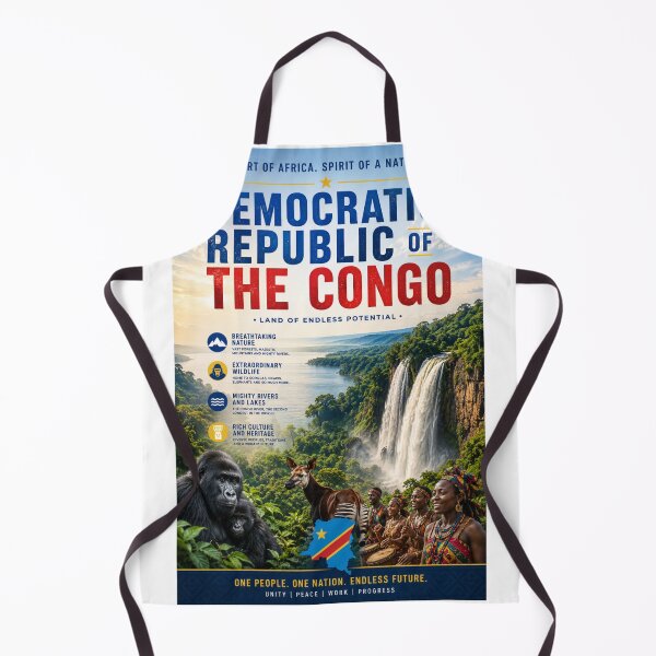 Item preview, Democratic Republic of the Congo – Heart of Africa Travel Poster designed and sold by ElartedeNoel.