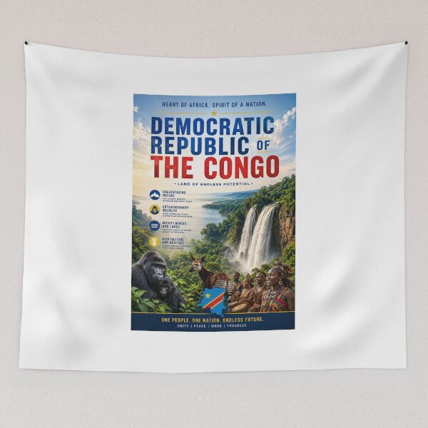 Item preview, Democratic Republic of the Congo – Heart of Africa Travel Poster designed and sold by ElartedeNoel.