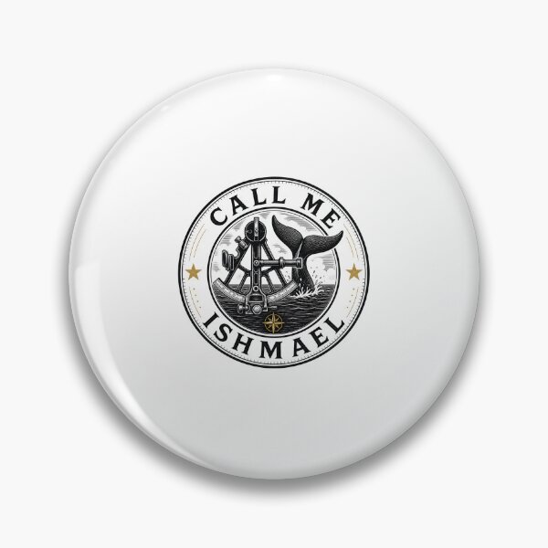 Item preview, Call Me Ishmael Moby Dick Nautical Sextant Compass Seal designed and sold by Fenay Designs.
