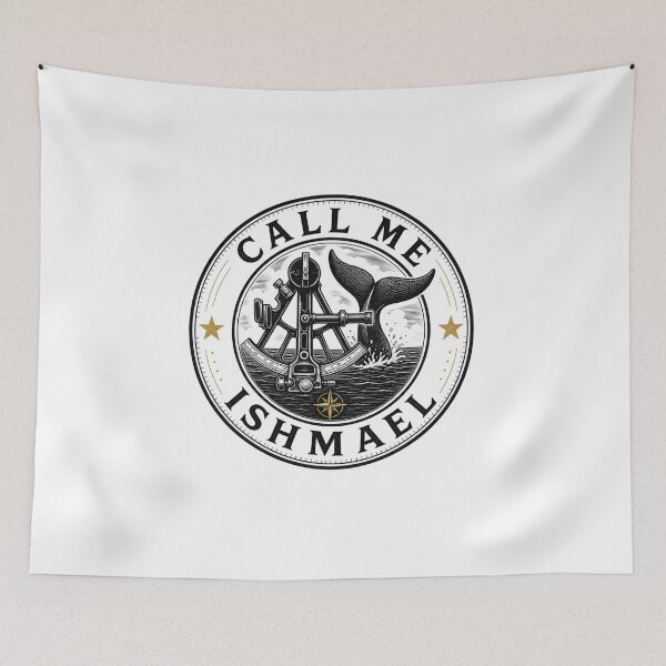 Item preview, Call Me Ishmael Moby Dick Nautical Sextant Compass Seal designed and sold by Fenay Designs.
