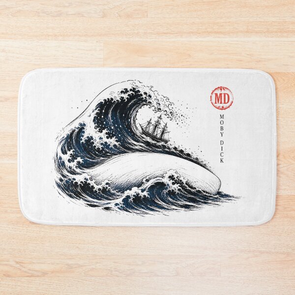 Item preview, Moby Dick Giant Crashing Ocean Wave Maritime Dark Aesthetic Art designed and sold by Fenay Designs.