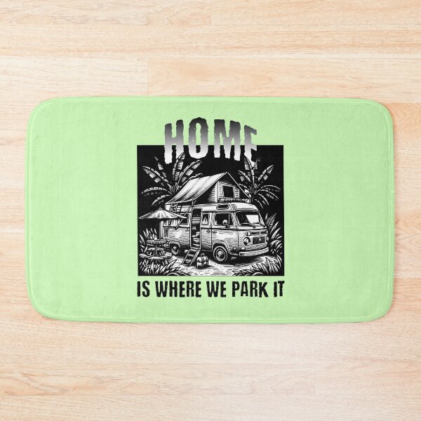 Item preview, Home Is Where We Park It Vintage Camper Van RV Camping Design designed and sold by Sachie's Studio.