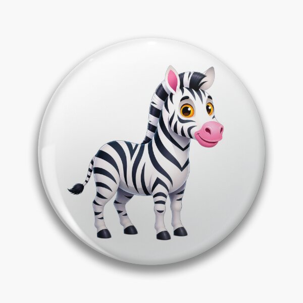 Item preview, Cute Smiling Zebra Cartoon | Adorable Safari Animal Illustration designed and sold by Stickivo.