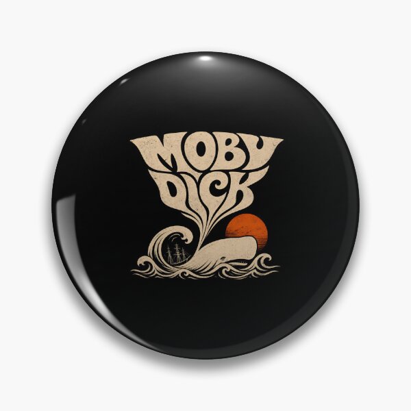 Item preview, Moby Dick Typographic Whale Spout Sailing Ship Retro Art designed and sold by Fenay Designs.