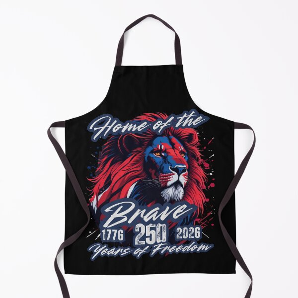 Item preview, Home of the Brave Lion — 1776 to 2026 America 250 Years of Freedom Patriotic Design designed and sold by GFamilyC.